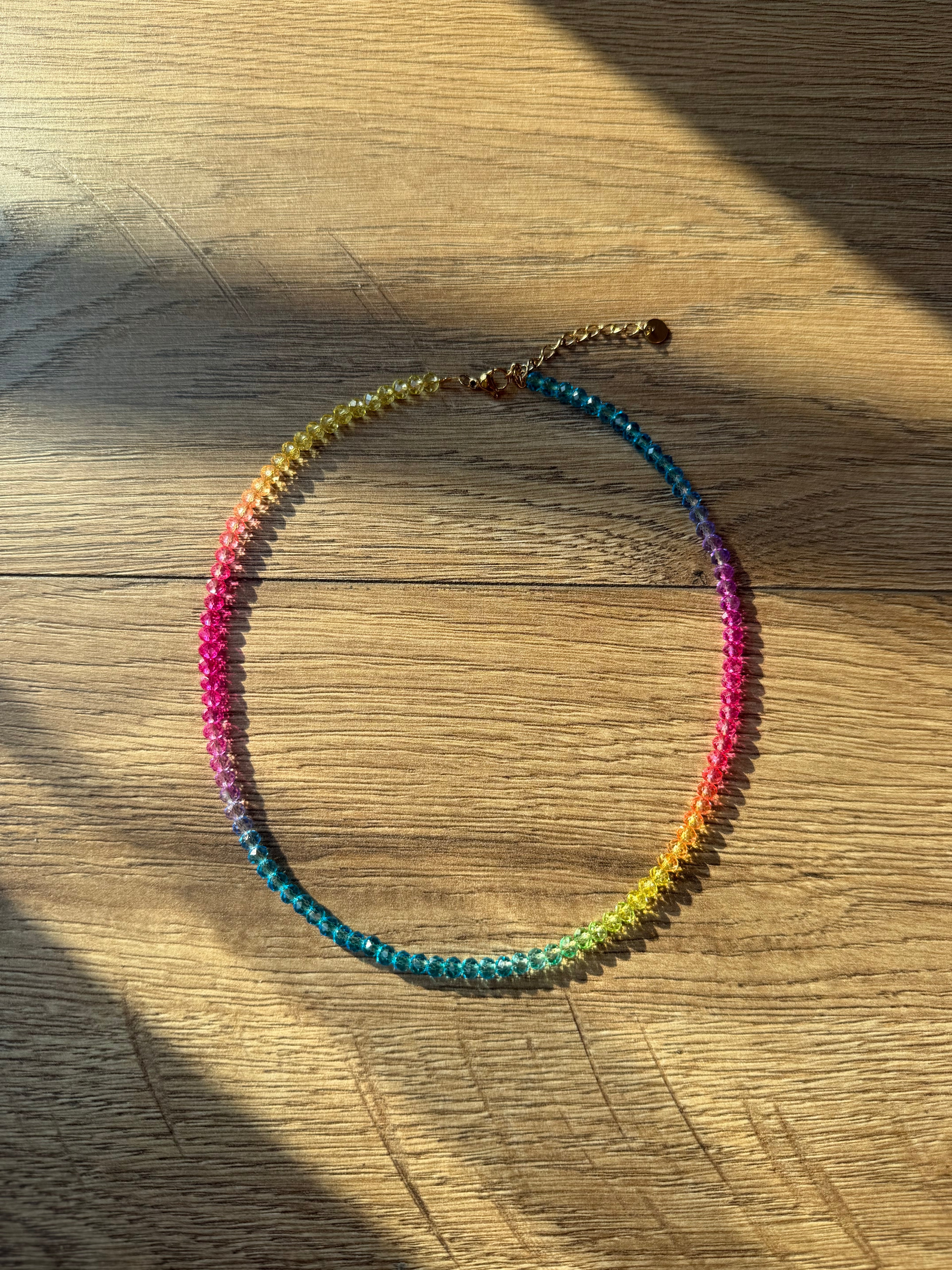 Rainbow crystal necklace