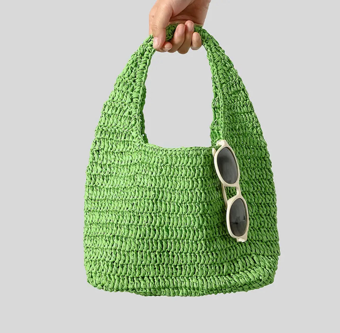 Fer straw bag