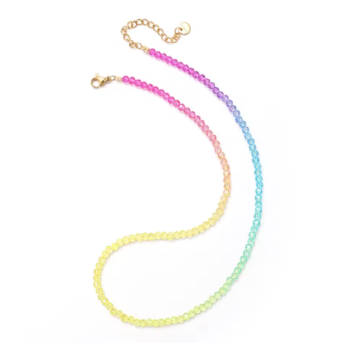 Rainbow crystal necklace
