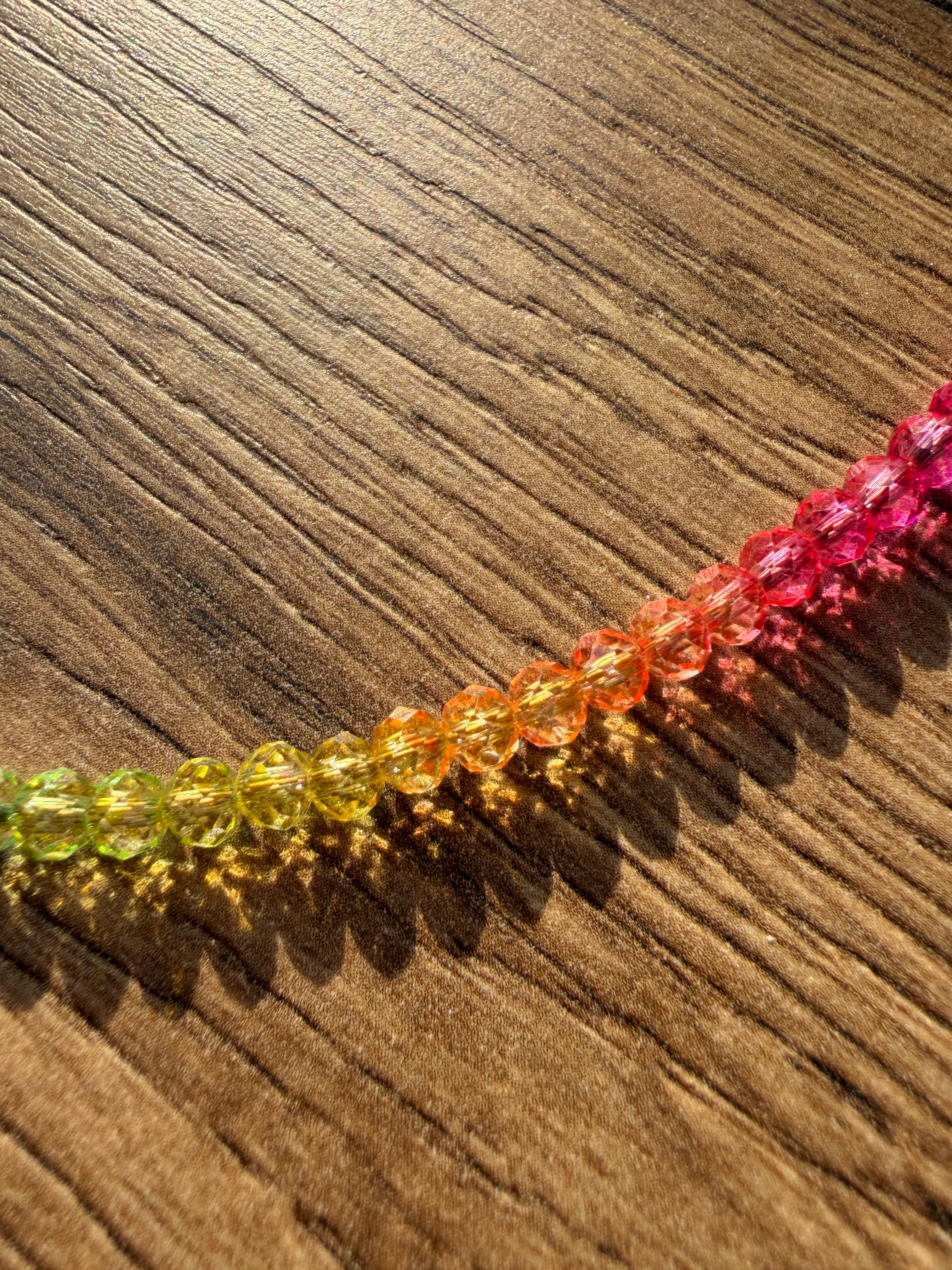 Rainbow crystal necklace